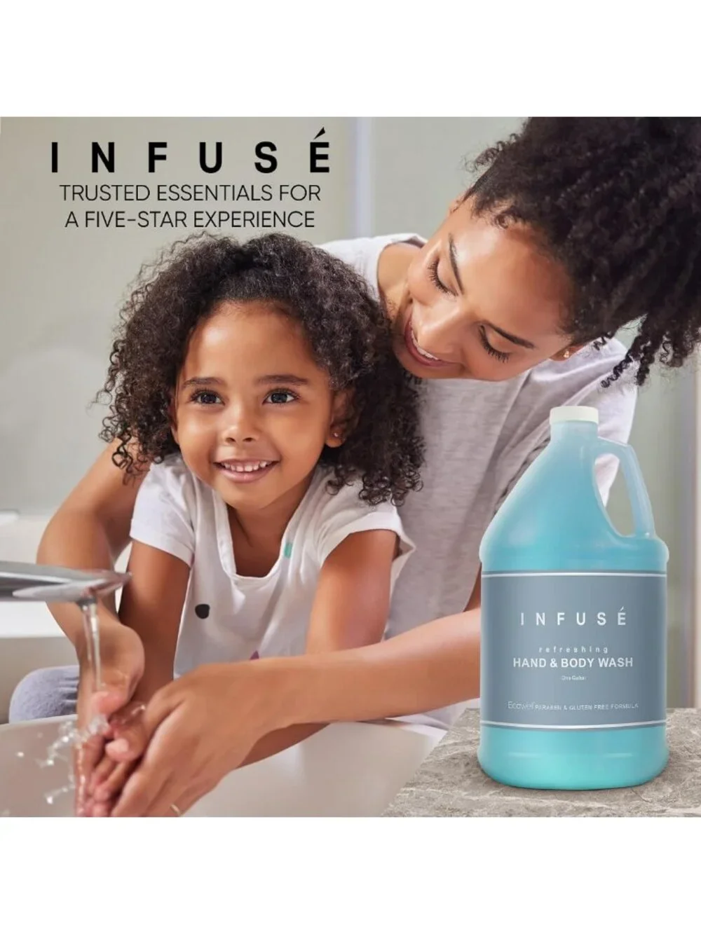 Luxury Hand & Body Wash Gallon Refill - Moisturizing, Spa Quality, 1 Gallon